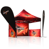 10ft Outdoor Tent, Two Med Teardrop Flags