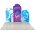 10ft QuickZip Monarch modular tension fabric display with arched panels and vibrant printed design.
