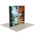Side view of 10ft Firefly Lightbox showing illuminated cabin and lake design with realistic wood tones on smooth grey flooring.