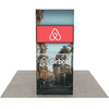 Center view of 3.5ft Firefly Arch Lightbox highlighting bright side lighting, double-panel design, and open archway for booth or retail displays.