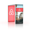 3.5ft Firefly Arch Lightbox display with a glowing pink backlit side panel and printed cityscape graphics, ideal for trade show entrances or event branding.