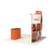 Rear view of the curved trade show display showing custom printed graphics on the back side of the display and top header. 