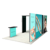 20ft Firefly Corner Lightbox Double-Sided Backlit Display with 1 Counter