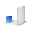 10ft QuickZip™ - Curved Single-Sided Display with Lights, Podium, and Header