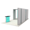 20ft Firefly Corner Lightbox Single-Sided Backlit Display with 1 Counter