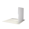 Rear view of the straight trade show display showing plain fabric backing and  frame structure.