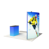 10ft QuickZip™ - Curved Double-Sided Display with Lights and Podium