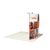 Rear angle view displaying the printed back side of the 8ft double-sided curved trade show display.