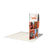 Rear view of the curved trade show display showing custom printed graphic on the back side and frame structure.