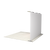 Rear view of trade show display showing fabric backing, internal frame structure, and attached light fixtures
