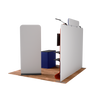10ft Max Straight - Single-Sided, Oak Flooring, QuickZip Banner Stand