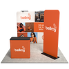 8ft QuickZip Curved - Single-Sided, Lights, Podium, QuickZip Banner Stand