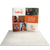 Front facing view of portable curved display with a wrinkle resistant fabric graphic stretched across the frame.
