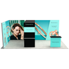 20ft Firefly Corner Lightbox Double-Sided Backlit Display with 1 Counter