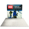 Head on view of portable trade show display with a smooth fabric graphic stretched across the frame.