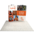 Front-facing perspective of the 8ft curved trade show backdrop illuminated by top-mounted LED lights.