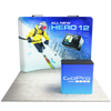 10ft QuickZip™ - Curved Double-Sided Display with Lights and Podium