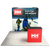 Front view of portable trade show display with overhead lighting and podium positioned in front of the graphic.