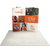 Front-facing view of the 8ft QuickZip curved backdrop with custom print illuminated by overhead lighting.