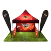 10ft Outdoor Tent, Two Med Teardrop Flags
