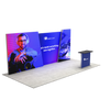 20ft Angled Firefly Lightbox Double-Sided Backlit Display with 1 Counter