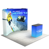 10ft QuickZip™ - Curved Single-Sided Display with Lights and Podium