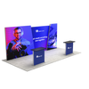 20ft Angled Firefly Lightbox Double-Sided Backlit Display with 2 Counters