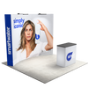 10ft Perfect-Pop™ - Curved Display with Lights and Podium