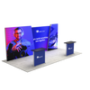 20ft Angled Firefly Lightbox Single-Sided Backlit Display with 2 Counters