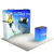 10ft QuickZip™ - Curved Double-Sided Display with Lights and Podium