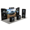 20ft QuickZip Executive, Lightbox Banner Stand