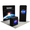 8ft QuickZip Lightbox, Podium, Double-Sided QuickZip Banner Stand
