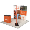 8ft QuickZip Curved - Single-Sided, Lights, Podium, QuickZip Banner Stand