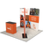 8ft QuickZip Curved - Single-Sided, Lights, Podium, QuickZip Banner Stand