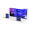 20ft Angled Firefly Lightbox Double-Sided Backlit Display with 2 Counters