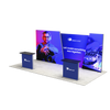 20ft Angled Firefly Lightbox Single-Sided Backlit Display with 2 Counters