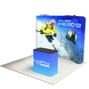 10ft QuickZip™ - Curved Double-Sided Display with Lights and Podium