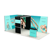 20ft Firefly Corner Lightbox Double-Sided Backlit Display with 1 Counter
