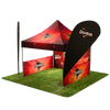 10ft Outdoor Tent, Two Med Teardrop Flags