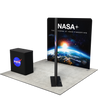 8ft QuickZip Lightbox, Podium, Double-Sided QuickZip Banner Stand