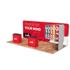 20ft QuickZip Lightbox, 2 Podiums, Showtime, Oak Flooring