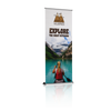36" Fabric Silver Step Premium Retractable Banner Stand