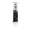 24" Fabric Silver Step Premium Retractable Banner Stand