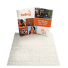 Overhead view of the 8ft curved trade show display showing booth footprint and display positioning.
