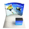10ft QuickZip™ - Curved Double-Sided Display with Lights and Podium