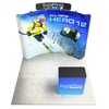10ft QuickZip™ - Curved Single-Sided Display with Lights, Podium, and Header