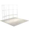 Assembled frame-only version of the 10ft Perfect Pop Curved Display highlighting its collapsible pop-up structure and support grid.