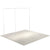 Assembled hardware for the 10ft QuickZip Curved Tradeshow booth shown on light gray flooring