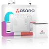 Rush 10ft QuickZip Curved trade show display with printed fabric backdrop and matching counter for expedited production.