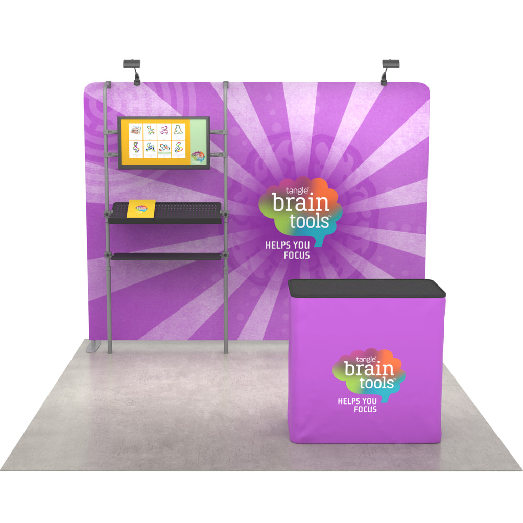 10ft QuickZip Showcase Trade Show Booth